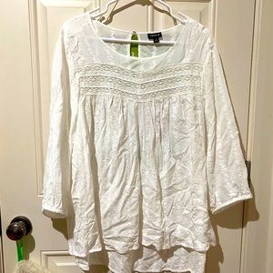 Torrid white eyelet shirt.